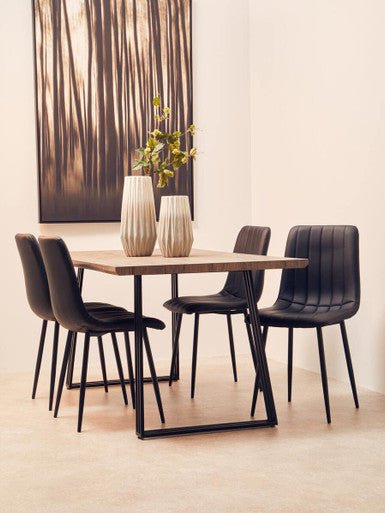 Tiana Set Of 4 Black Dining Chairs - Joe’s Haven