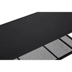 Black Powder Coated Metal Coffee Table with Open Storage Mesh Shelf, Acero - Joe’s Haven