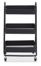 Acero Three Tier Black Metal Trolley - Joe’s Haven