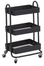 Acero Three Tier Black Metal Trolley - Joe’s Haven