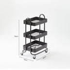 Acero Three Tier Black Metal Trolley - Joe’s Haven
