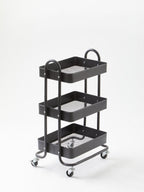 Acero Three Tier Black Metal Trolley - Joe’s Haven