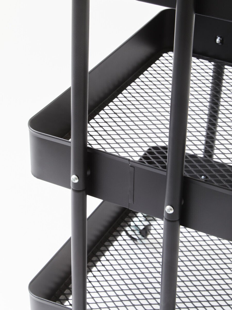 Acero Three Tier Black Metal Trolley - Joe’s Haven