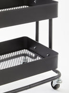 Acero Three Tier Black Metal Trolley - Joe’s Haven