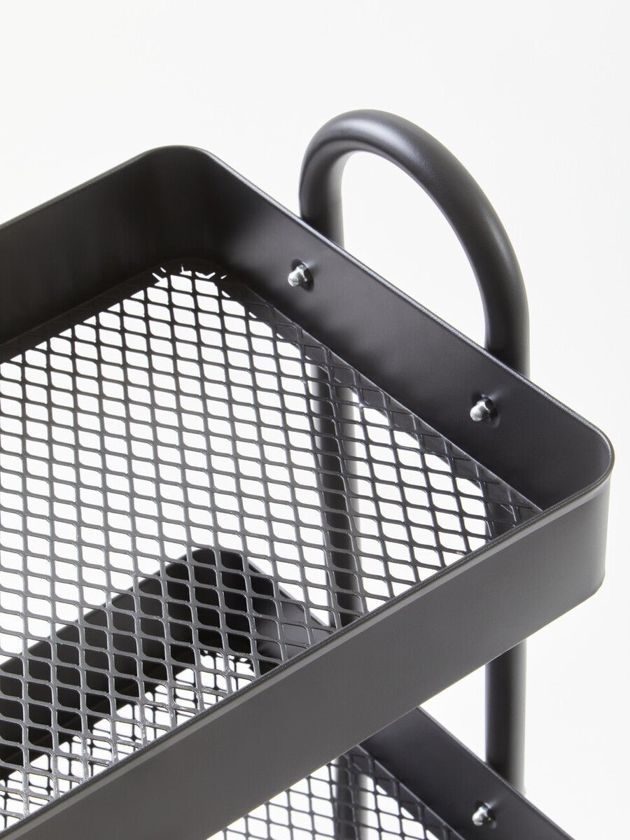 Acero Three Tier Black Metal Trolley - Joe’s Haven