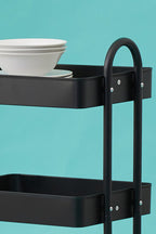 Acero Three Tier Black Metal Trolley - Joe’s Haven