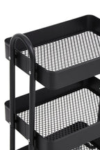 Acero Three Tier Black Metal Trolley - Joe’s Haven