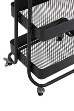 Acero Three Tier Black Metal Trolley - Joe’s Haven