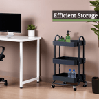 Acero Three Tier Black Metal Trolley - Joe’s Haven