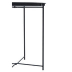 Black Powder Coated Metal Round Side Table with Intersecting Cross Base, Acero - Joe’s Haven