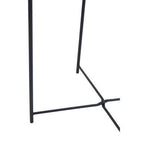 Black Powder Coated Metal Round Side Table with Intersecting Cross Base, Acero - Joe’s Haven
