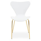Laila White Seat And Gold Finish Legs Dining Chair - Joe’s Haven