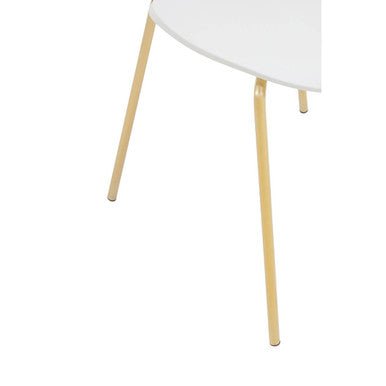 Laila White Seat And Gold Finish Legs Dining Chair - Joe’s Haven