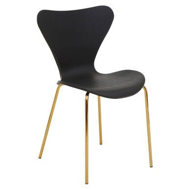 Laila Dining Chair With Black Seat - Joe’s Haven