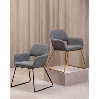 Stockholm Grey Fabric Dining Chair - Joe’s Haven