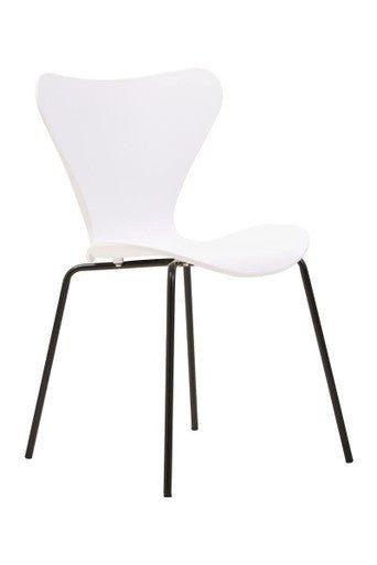 Laila White Seat and Black Legs Dining Chair - Joe’s Haven