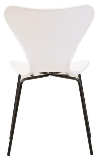 Laila White Seat and Black Legs Dining Chair - Joe’s Haven