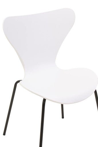 Laila White Seat and Black Legs Dining Chair - Joe’s Haven
