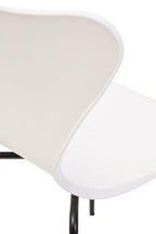 Laila White Seat and Black Legs Dining Chair - Joe’s Haven