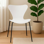 Laila White Seat and Black Legs Dining Chair - Joe’s Haven