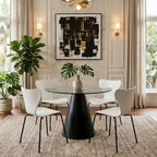 Laila White Seat and Black Legs Dining Chair - Joe’s Haven