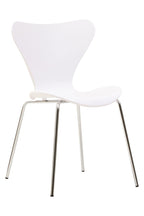 Laila White Seat And Silver Chrome Legs Dining Chair - Joe’s Haven