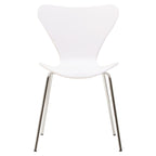 Laila White Seat And Silver Chrome Legs Dining Chair - Joe’s Haven
