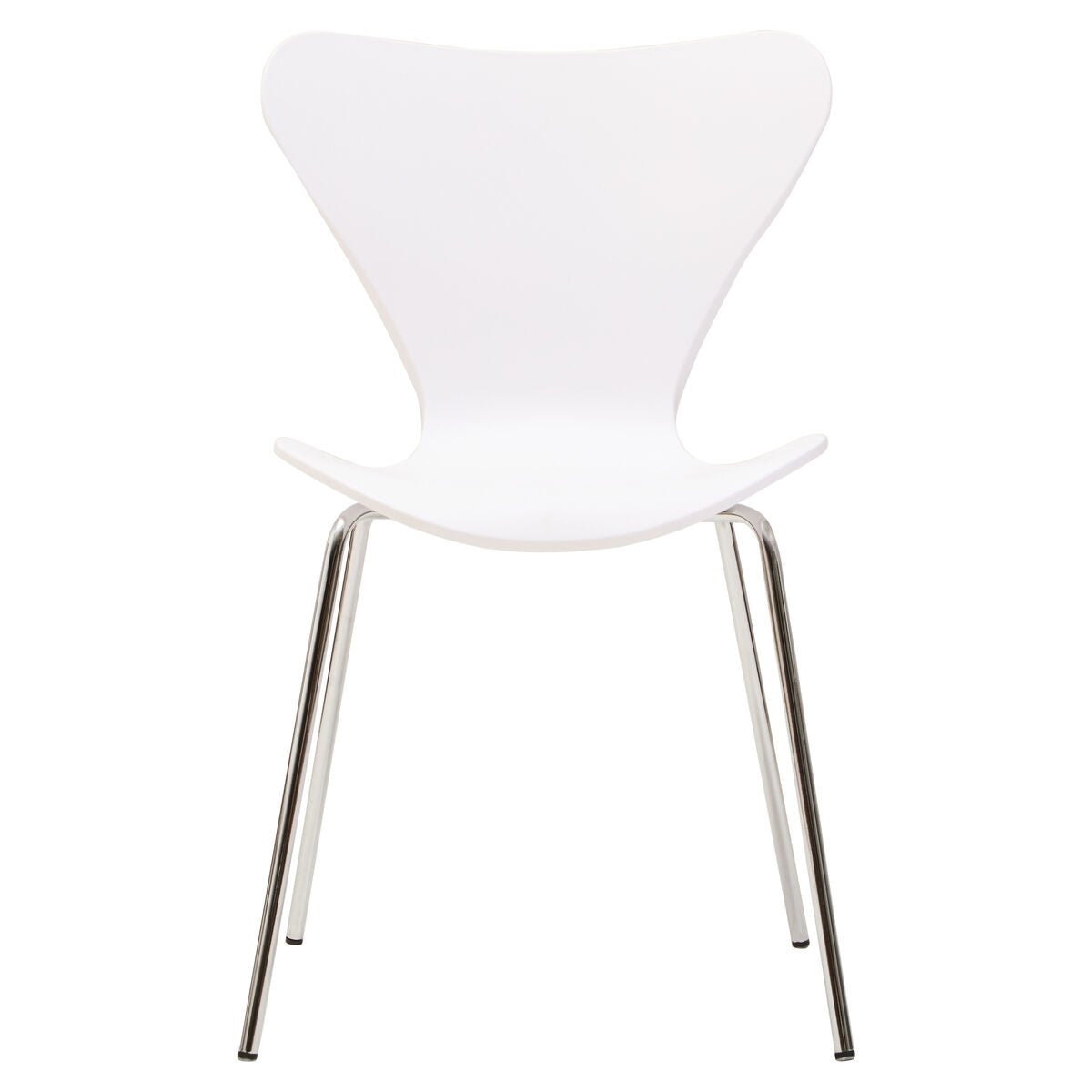 Laila White Seat And Silver Chrome Legs Dining Chair - Joe’s Haven