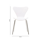 Laila White Seat And Silver Chrome Legs Dining Chair - Joe’s Haven