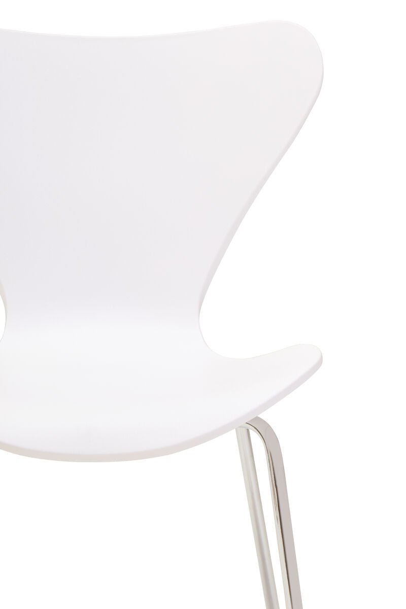Laila White Seat And Silver Chrome Legs Dining Chair - Joe’s Haven