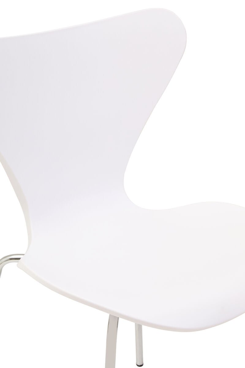 Laila White Seat And Silver Chrome Legs Dining Chair - Joe’s Haven
