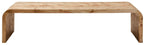 Natural Burl Wood Curved Coffee Table with Smooth Curved Edges, Mota - Joe’s Haven