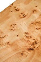 Natural Burl Wood Curved Coffee Table with Smooth Curved Edges, Mota - Joe’s Haven