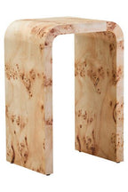 Natural Burl Wood Curved Side Table with Smooth Curved Edges, Mota - Joe’s Haven