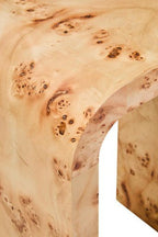 Natural Burl Wood Curved Side Table with Smooth Curved Edges, Mota - Joe’s Haven