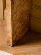 Natural Burl Wood Curved Console Table with Smooth Curved Edges, Mota - Joe’s Haven