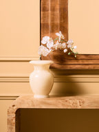 Natural Burl Wood Curved Console Table with Smooth Curved Edges, Mota - Joe’s Haven