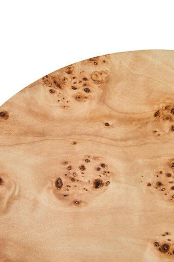 Natural Burl Wood Round Side Table with Drum Shape Design, Mota - Joe’s Haven