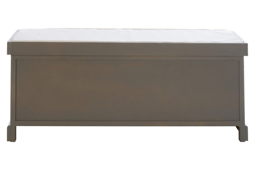 Heritage Grey Three Drawer Storage Bench with Cushion - Joe’s Haven