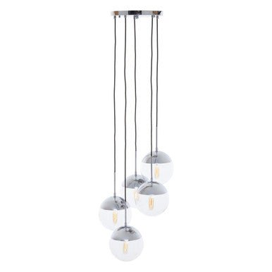 Revive Chrome Finish Five Pendant Lights - Joe’s Haven