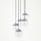 Revive Chrome Finish Five Pendant Lights - Joe’s Haven
