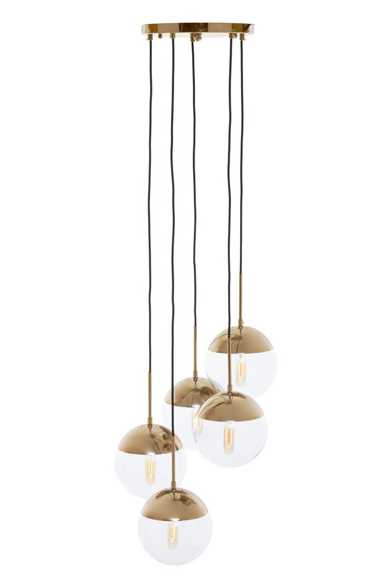 Revive Gold Finish Five Pendant Lights - Joe’s Haven