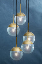Revive Gold Finish Five Pendant Lights - Joe’s Haven