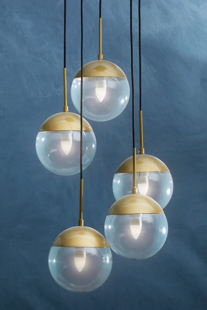 Revive Gold Finish Five Pendant Lights - Joe’s Haven