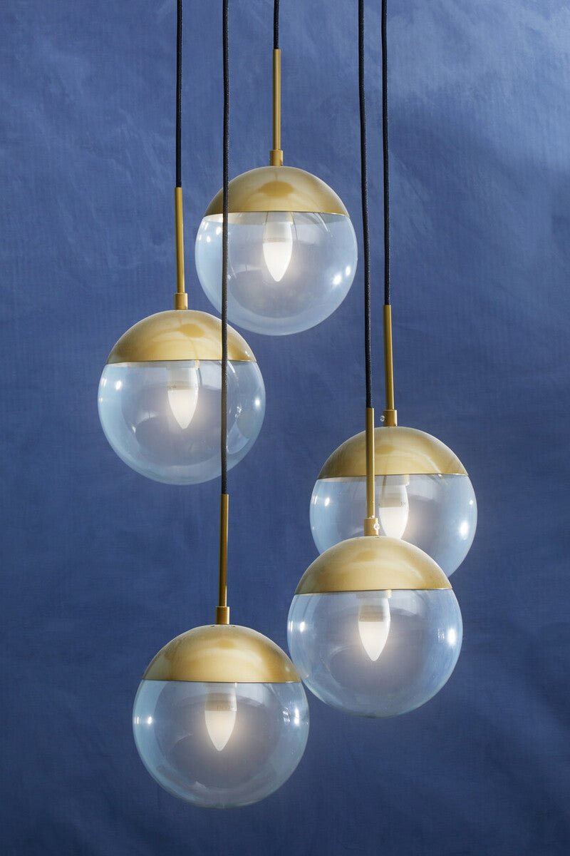 Revive Gold Finish Five Pendant Lights - Joe’s Haven