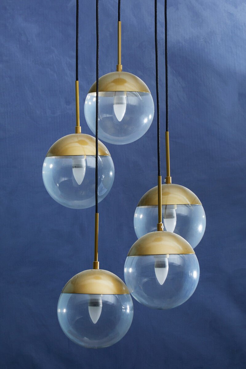 Revive Gold Finish Five Pendant Lights - Joe’s Haven