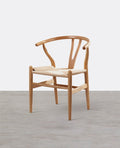 Gupta Dining Chair, Solid Wood & Rattan, Oak - Joe’s Haven