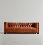 Aviator Three Seater Sofa, Real Leather And Aluminium - Joe’s Haven