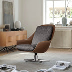 Herton Lounge Chair And Ottoman, Swivel Armchair - Joe’s Haven