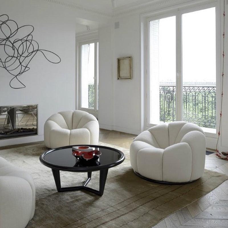 Arsav Pumpkin Armchair, White Boucle - Joe’s Haven